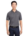 Harriton Men's Charge Snag and Soil Protect Polo Dark Charcoal