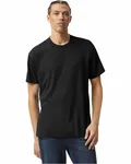 American Apparel Unisex Triblend Short-Sleeve Track T-Shirt TRI BLACK