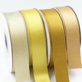 Gold/Silver Purl Double Face Satin Ribbon - Custom Canvas Now