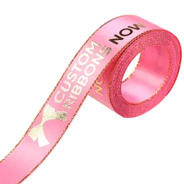 Metallic Edge Satin Ribbon - Custom Canvas Now