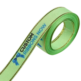Metallic Edge Grosgrain Ribbon - Custom Canvas Now