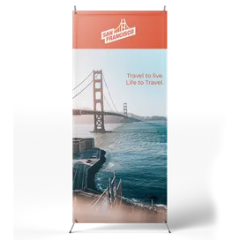 Korean Style X Banner Stands - Custom Canvas Now