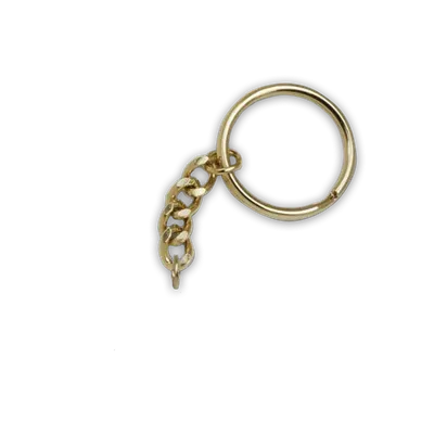 Gold Split Ring + Short Chain Gold Split Ring + Short Chain