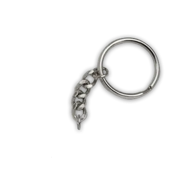 Silver Split Ring + Short Chain Silver Split Ring + Short Chain