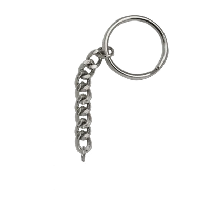 Silver Split Ring + Long Chain Silver Split Ring + Long Chain