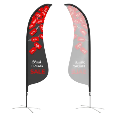 The flag is only printed on one side. The rear section will be a plain white space.