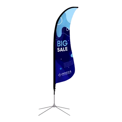 Shark Fin Flag - Custom Canvas Now