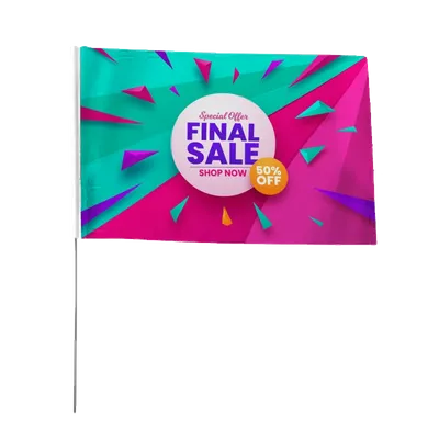 Custom Hand Flags - Custom Canvas Now