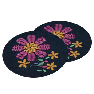 Cotton & Linen Embroidered Coasters - Custom Canvas Now