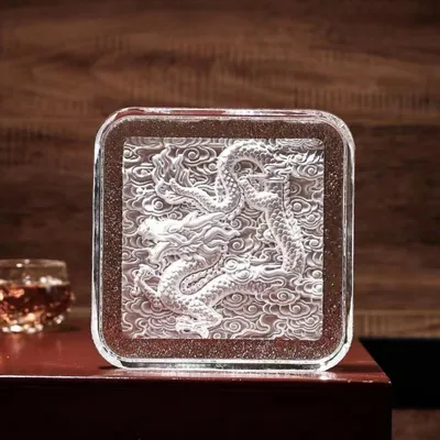 Customized Crystal Carving Coaster - Custom Canvas Now