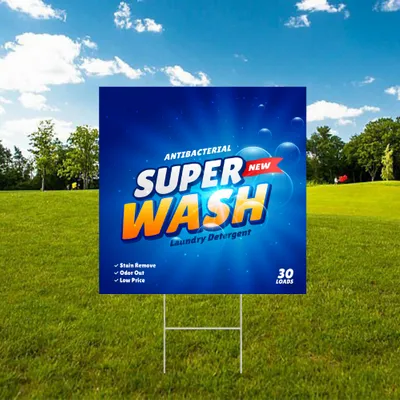 Custom Washing Detergent Ad Yard Sign