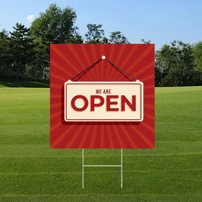 Custom Open Message Yard Sign