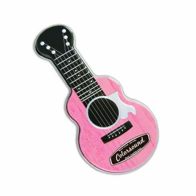 Pink Acoustic Guitar Shaped Mint Tin - Custom Canvas Now