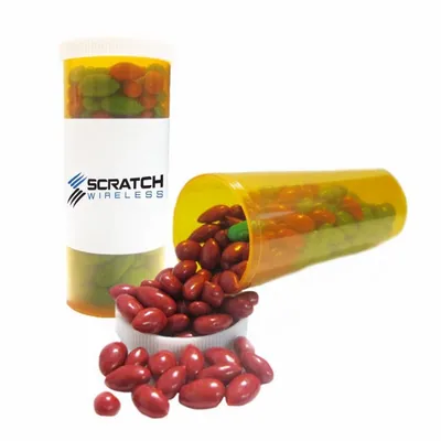 Small Promo Pill Bottles-Chocolate Sunflower Seeds - Custom Canvas Now