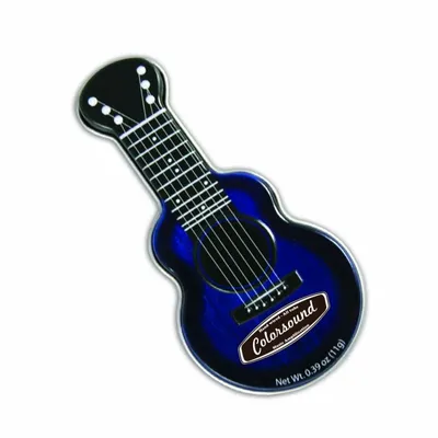 Blue Acoustic Guitar Shaped Mint Tin - Custom Canvas Now