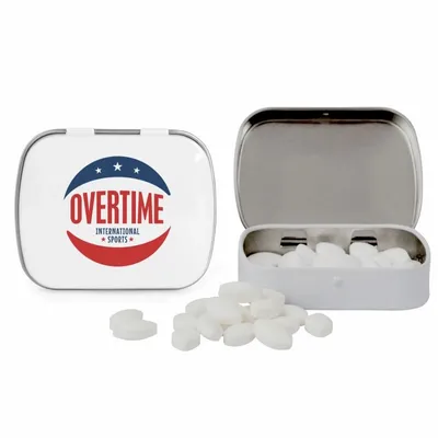 Domed Tin with Football Shaped Mints - Custom Canvas Now