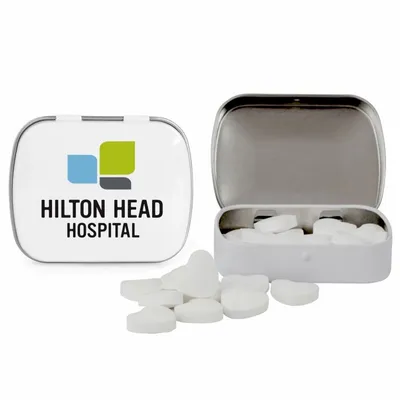 Domed Tin with Heart Shaped Mints - Custom Canvas Now