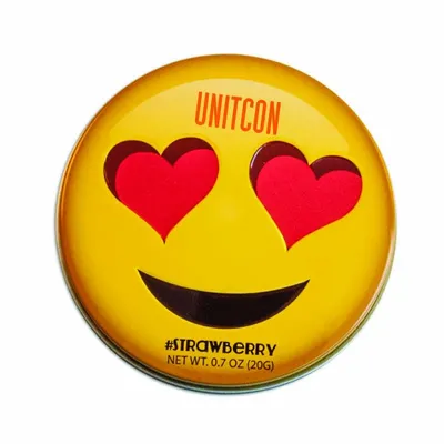 Heart Eyes Emojy Tin with Strawberry Mints - Custom Canvas Now