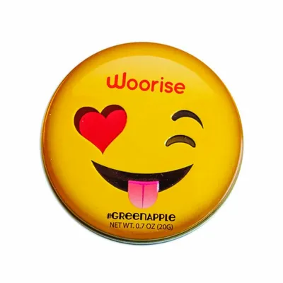 Winking Emojy Tin with Green Apple Mints - Custom Canvas Now