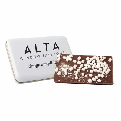 Milk Chocolate & Dehydrated Marshmallow Bark Tin - Custom Canvas Now