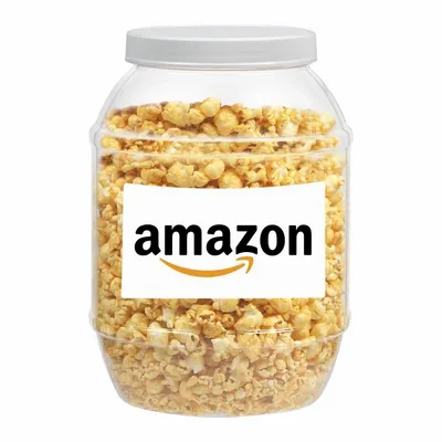 Large Plastic Jar - Caramel Popcorn - Custom Canvas Now