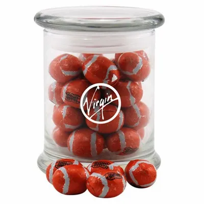 Jar with Chocolate Footballs - SG700 - Custom Canvas Now