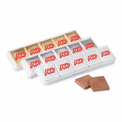 Ten Piece Chocolate Foiled Square Acetate - Custom Canvas Now