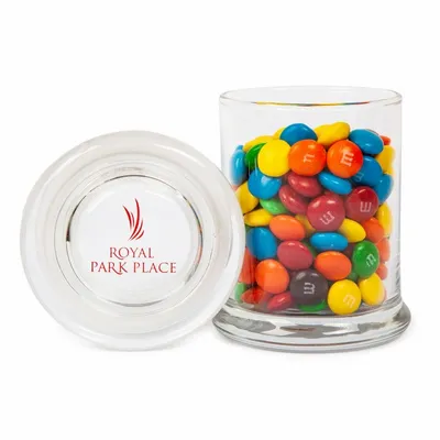 M&M'S® in Glass Gourmet Jar - Custom Canvas Now