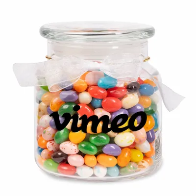 22oz. Glass Jar - Gourmet Jelly Beans - Custom Canvas Now