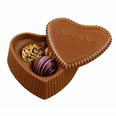 Heart Box with 3 Filled Assorted Truffles - Custom Canvas Now