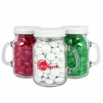 Glass Mini Mason Jars - Chocolate Buttons - Custom Canvas Now
