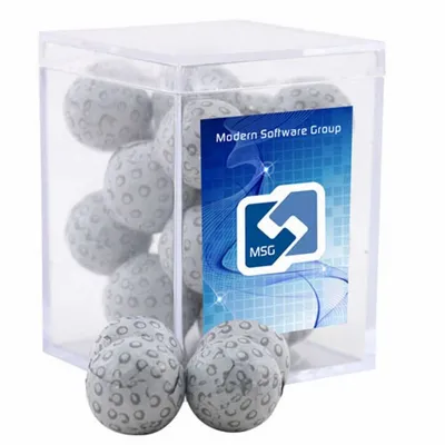 Acrylic Box with Chocolate Golf Balls - Small - Custom Canvas Now