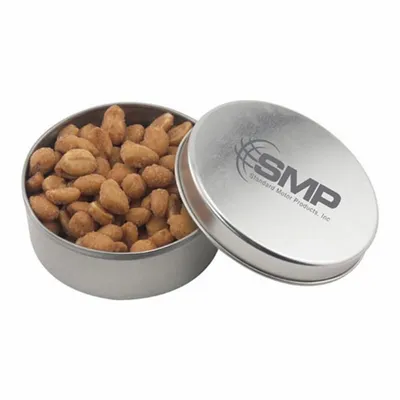 Round Tin with Honey Roasted Peanuts - SBF3000 - Custom Canvas Now
