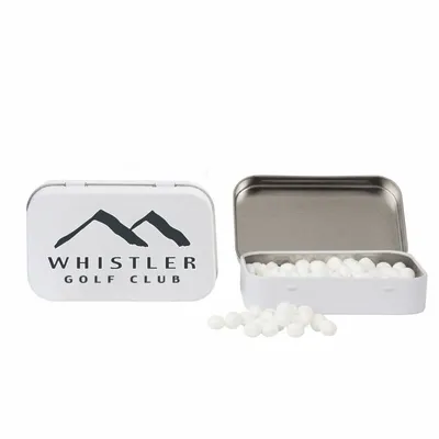 Rectangular Tin with Golf Ball Shaped Mints - Custom Canvas Now