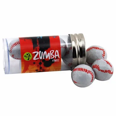 Tube with Chocolate Baseballs - TRB610 - Custom Canvas Now
