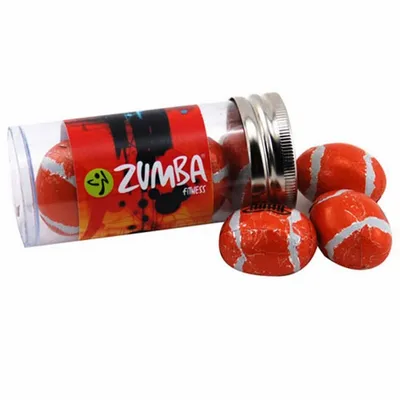 Tube with Chocolate Footballs - TRB610 - Custom Canvas Now