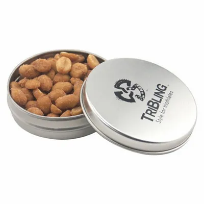 Round Tin with Honey Roasted Peanuts - SBF2900 - Custom Canvas Now