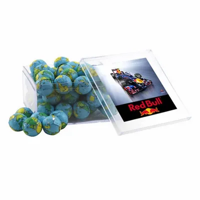 Acrylic Box with Chocolate Globes - Large - Custom Canvas Now