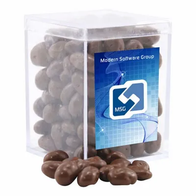 Acrylic Box with Choc Covered Raisins - Small - Custom Canvas Now