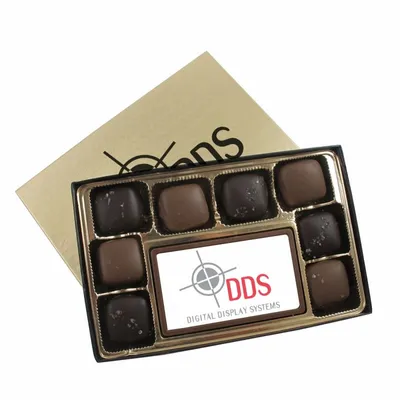 8 Piece Sea Salt Caramels with Digital Printed Centerpiece - Custom Canvas Now