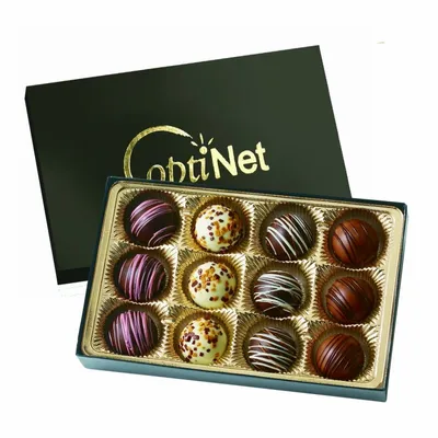 Truffle Gift Box with 12 Truffles - Custom Canvas Now