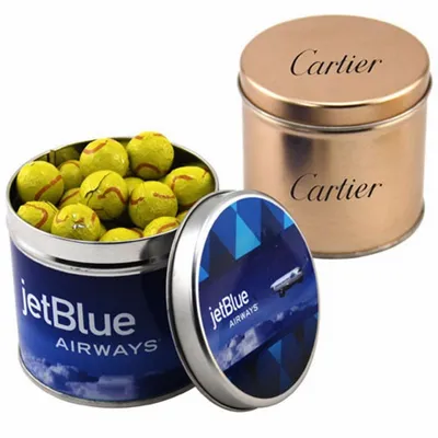 Round Tin with Chocolate Tennis Balls - SBF4100 - Custom Canvas Now