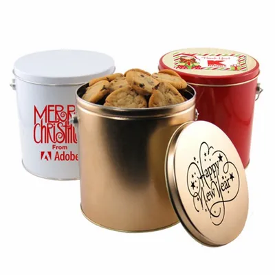 1 Gallon Gift Tin with Cookies - Custom Canvas Now