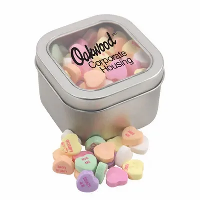 Window Tin with Conversation Hearts - Custom Canvas Now