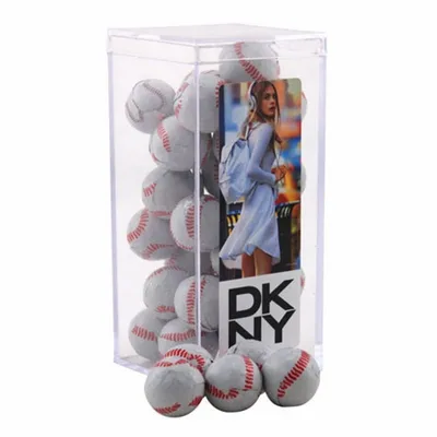 Acrylic Box with Chocolate Baseballs - Medium - Custom Canvas Now