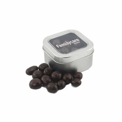 Window Tin w/ Choc Espresso Beans - Custom Canvas Now