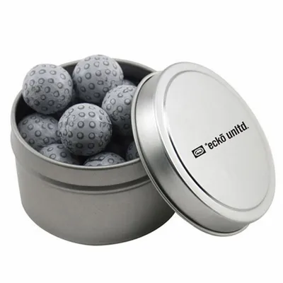 Round Tin with Chocolate Golf Balls - SBF3100 - Custom Canvas Now
