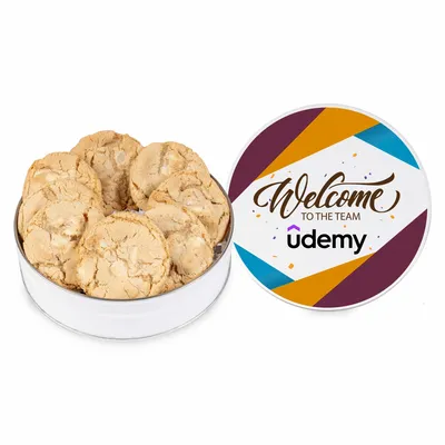 Fresh Beginnings Macadamia Nut Cookie Tin (Small) - Custom Canvas Now
