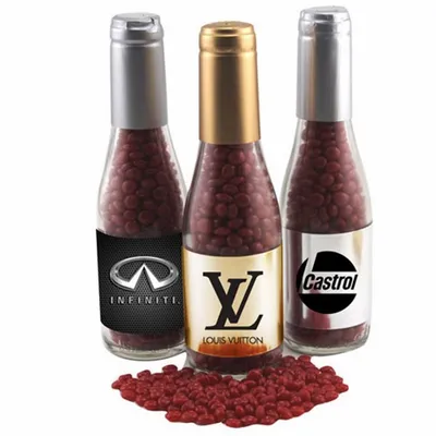 Champagne Bottle with Red Hots 8" - Custom Canvas Now