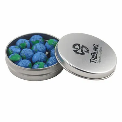 Round Tin with Chocolate Globes - SBF2900 - Custom Canvas Now